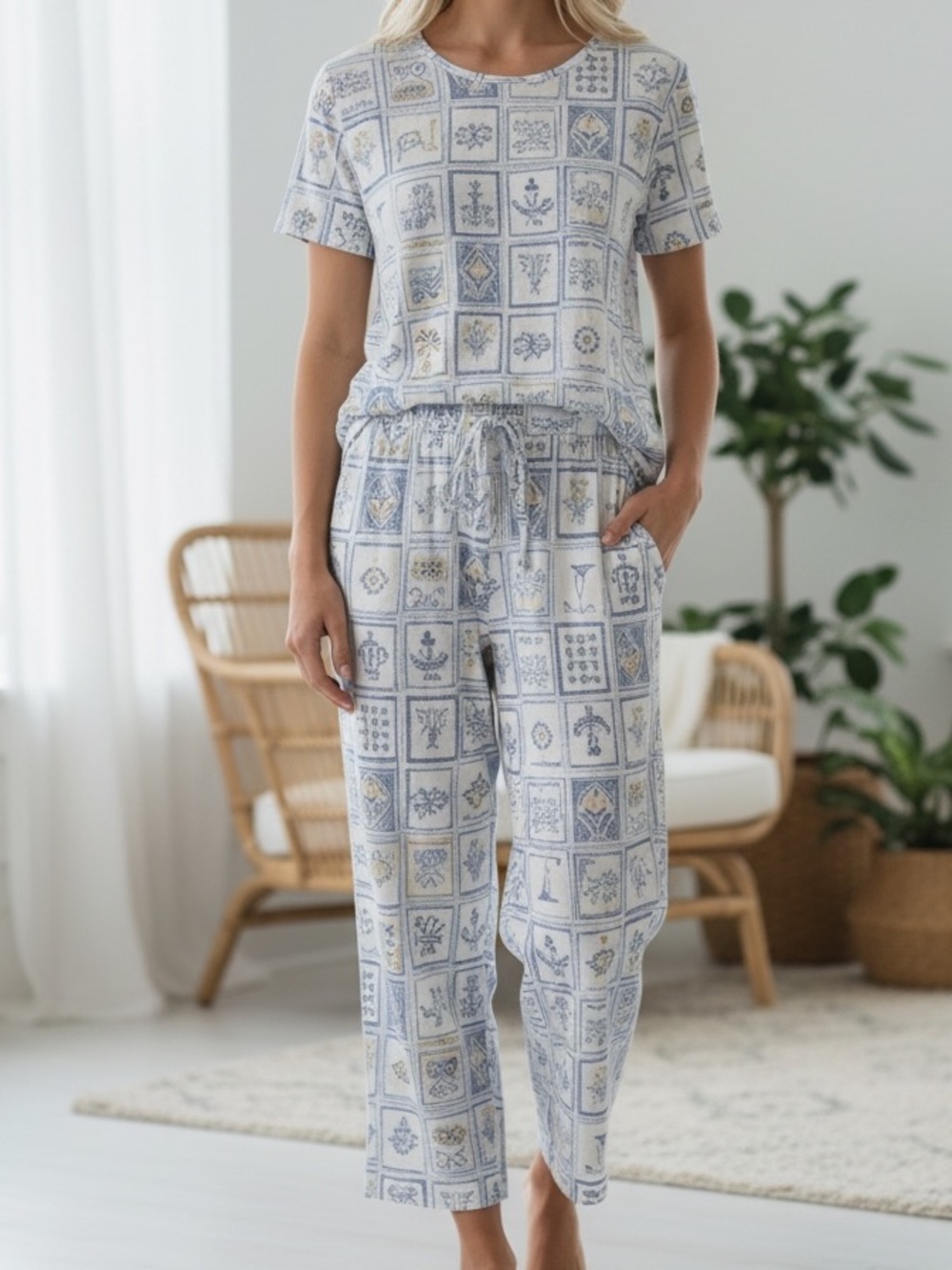 Flora Nikrooz Everly 2-Piece Capri Pajama Set NWT XL